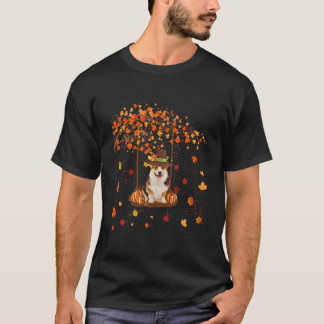 Corgi Dog Herbst Erntedank T-Shirt