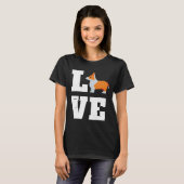 Corgi Dog I Liebe Corgis T-Shirt (Vorne ganz)