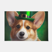 Corgi Dog in St. Patrick's Day Dress Fußmatte (Vorderseite)