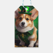 Corgi Dog in St. Patrick's Day Dress Geschenkanhänger (Vorderseite)