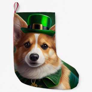 Corgi Dog in St. Patrick's Day Dress Kleiner Weihnachtsstrumpf