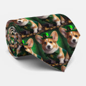 Corgi Dog in St. Patrick's Day Dress Krawatte (Gerollt)