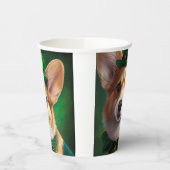 Corgi Dog in St. Patrick's Day Dress Pappbecher (Links)