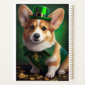 Corgi Dog in St. Patrick's Day Dress Planer (Rückseite)