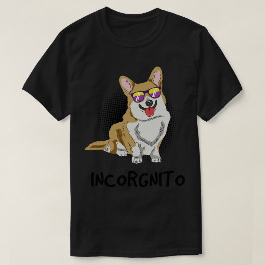 Corgi Dog Incorgnito T-Shirt (Design vorne)