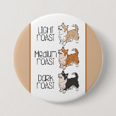 Corgi Dog & Kaffee Button (Vorderseite)
