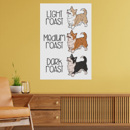 Corgi Dog & Kaffee Poster
