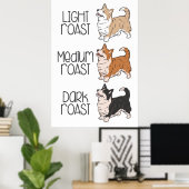 Corgi Dog & Kaffee Poster (Heimbüro)