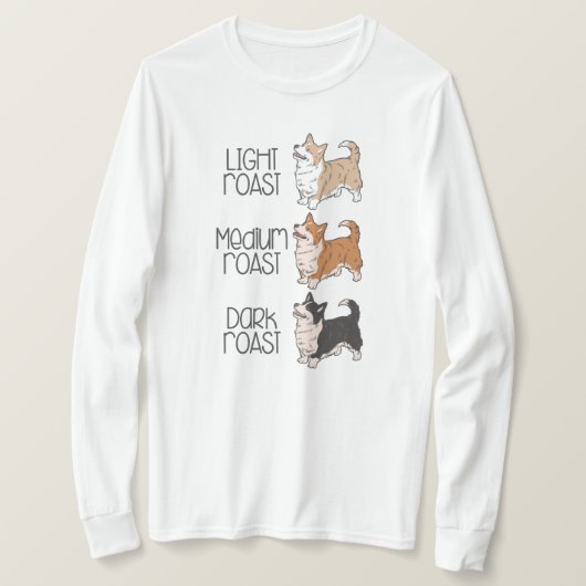 Corgi Dog & Kaffee T-Shirt (Design vorne)