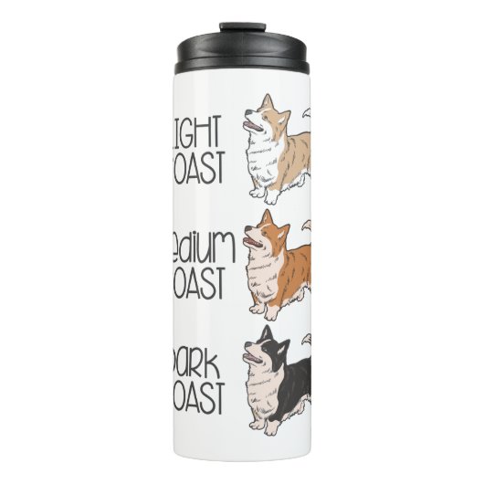 Corgi Dog & Kaffee Thermosbecher (Vorderseite)