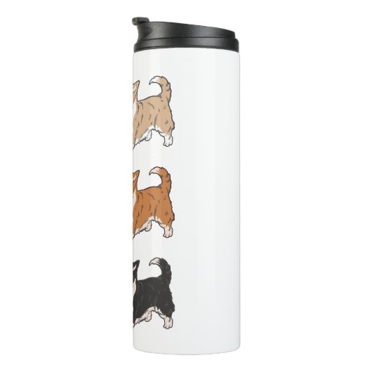 Corgi Dog & Kaffee Thermosbecher (Nach rechts gedreht)