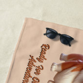 Corgi Dog kann Text ändern Strandtuch (Beispiel)