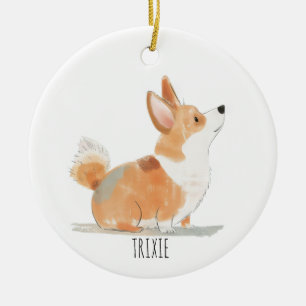Corgi Dog Keramik Ornament