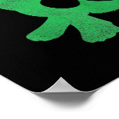 Corgi Dog Kleeblatt Irish St. Patricks Day Poster (Ecke)