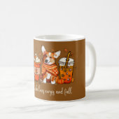 Corgi Dog Lover Fall Kaffeetasse (VorderseiteRechts)