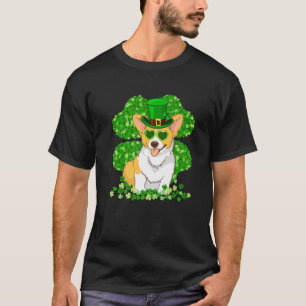 Corgi Dog Lover St Patrick's Day Kleeblatt Puppy C T-Shirt