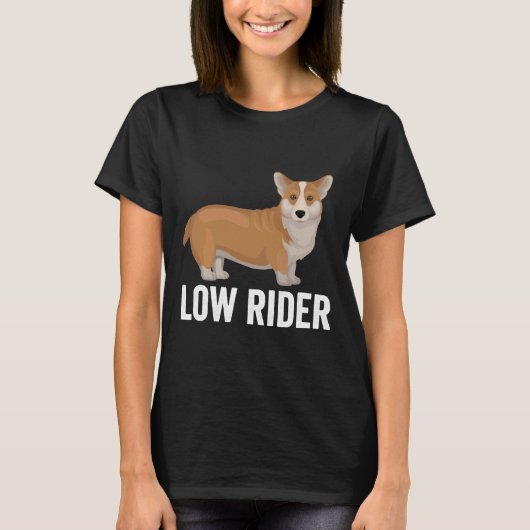 Corgi Dog Low Rider T-Shirt (Vorderseite)