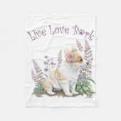 Corgi Dog Mama Floral Fleecedecke (Vorderseite)