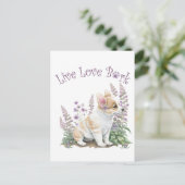 Corgi Dog Mama Floral Postkarte (Stehend Vorderseite)