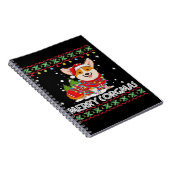Corgi Dog Merry Corgmas Santa Corgi Ugly Christmas Notizblock (Rechte Seite)