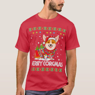 Corgi Dog Merry Corgmas Santa Corgi Ugly Weihnacht T-Shirt