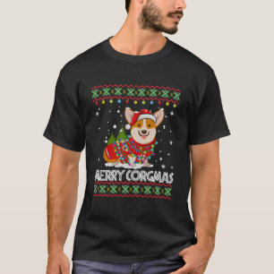 Corgi Dog Merry Corgmas Santa Corgi Ugly Weihnacht T-Shirt