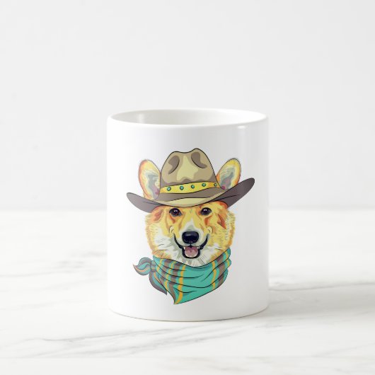 Corgi Dog mit Cowboy-Hut Kaffeetasse (Mittel)