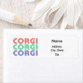 Corgi Dog Moderner farbiger Text (Insitu)