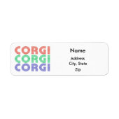 Corgi Dog Moderner farbiger Text (Vorne)