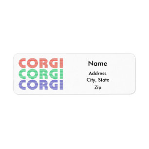 Corgi Dog Moderner farbiger Text