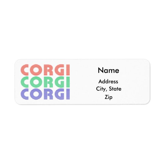 Corgi Dog Moderner farbiger Text (Vorne)