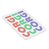 Corgi Dog Moderner farbiger Text Magnet (Rechte Seite)