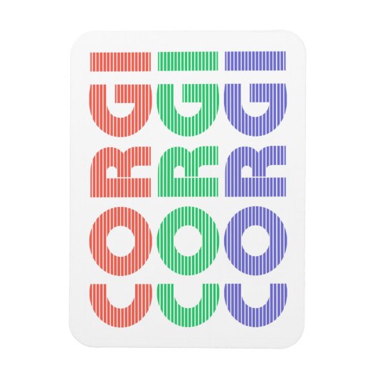 Corgi Dog Moderner farbiger Text Magnet (Vertikal)