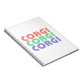 Corgi Dog Moderner farbiger Text Notizblock (Rechte Seite)