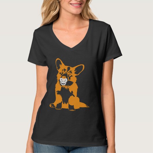 Corgi dog mom Corgi dad 1 T-Shirt (Vorderseite)