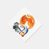 Corgi Dog Moon Pumpkin Halloween-Kostüm Serviette (Ecke)