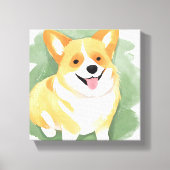 Corgi Dog | Niedliche Hundefresse Leinwanddruck (Vorderseite)