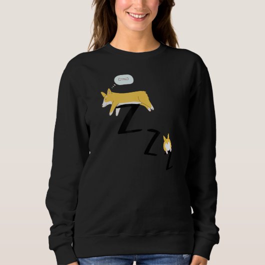 Corgi Dog Pajama Sleep Sweatshirt (Vorderseite)