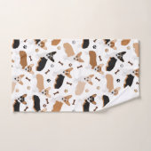 Corgi Dog Paws and Bones Bath Towel Set (Handtuch)