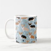 Corgi Dog Paws and Bones Coffee Tasse (Links)