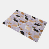 Corgi Dog Paws and Bones Doormat Fußmatte (Schrägansicht)