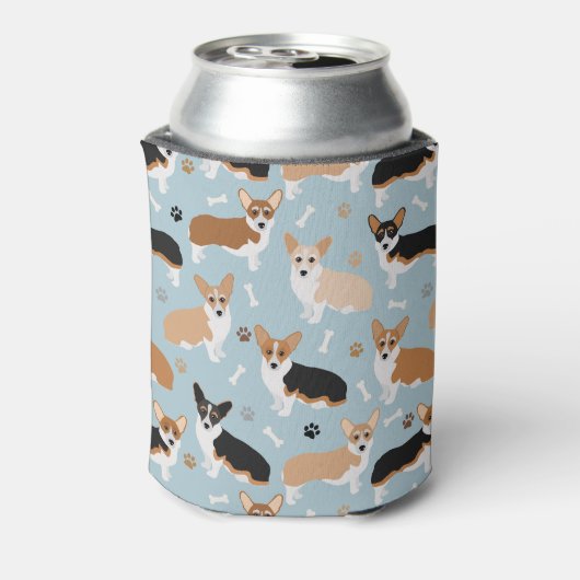 Corgi Dog Paws and Bones Dosenkühler (Kanne Rückseite)