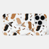 Corgi Dog Paws and Bones iPhone 14 Pro Max Fall Hülle (Rückseite (Horizontal))