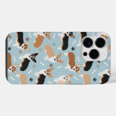 Corgi Dog Paws and Bones iPhone Hülle (Rückseite (Horizontal))