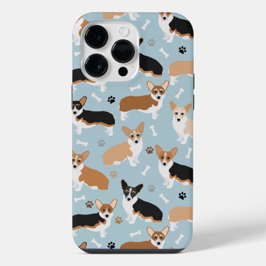 Corgi Dog Paws and Bones iPhone Hülle (Rückseite)