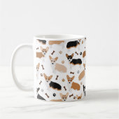 Corgi Dog Paws and Bones Kaffeetasse (Links)