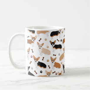 Corgi Dog Paws and Bones Kaffeetasse