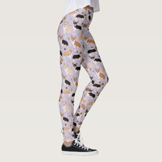 Corgi Dog Paws and Bones Leggings (Rechts)