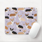 Corgi Dog Paws and Bones Mouse Pad Mousepad (Mit Mouse)