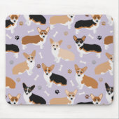 Corgi Dog Paws and Bones Mouse Pad Mousepad (Vorne)